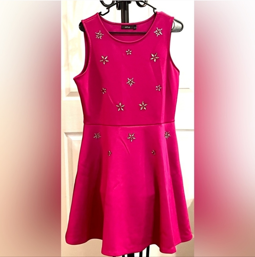 Apt.9 Pink Sleeveless Bedazzled Dress